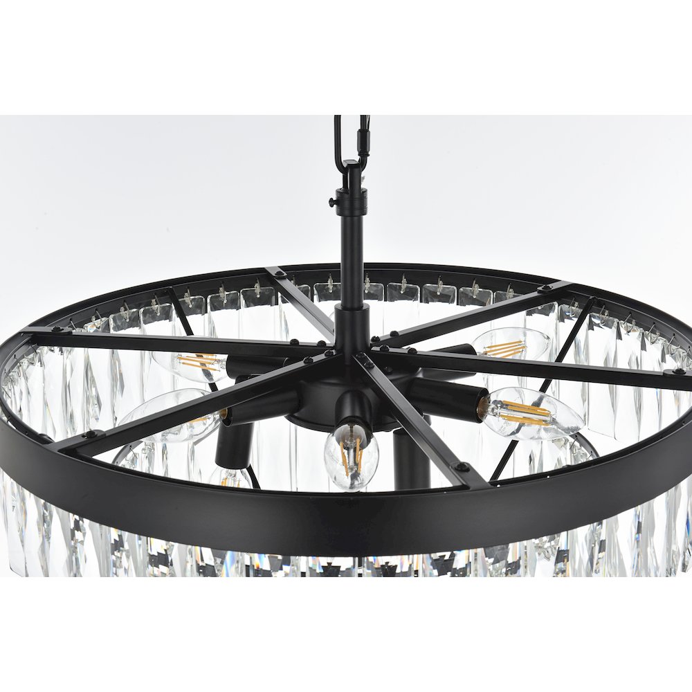 Josephine 20 Inch Round Chandelier In Black