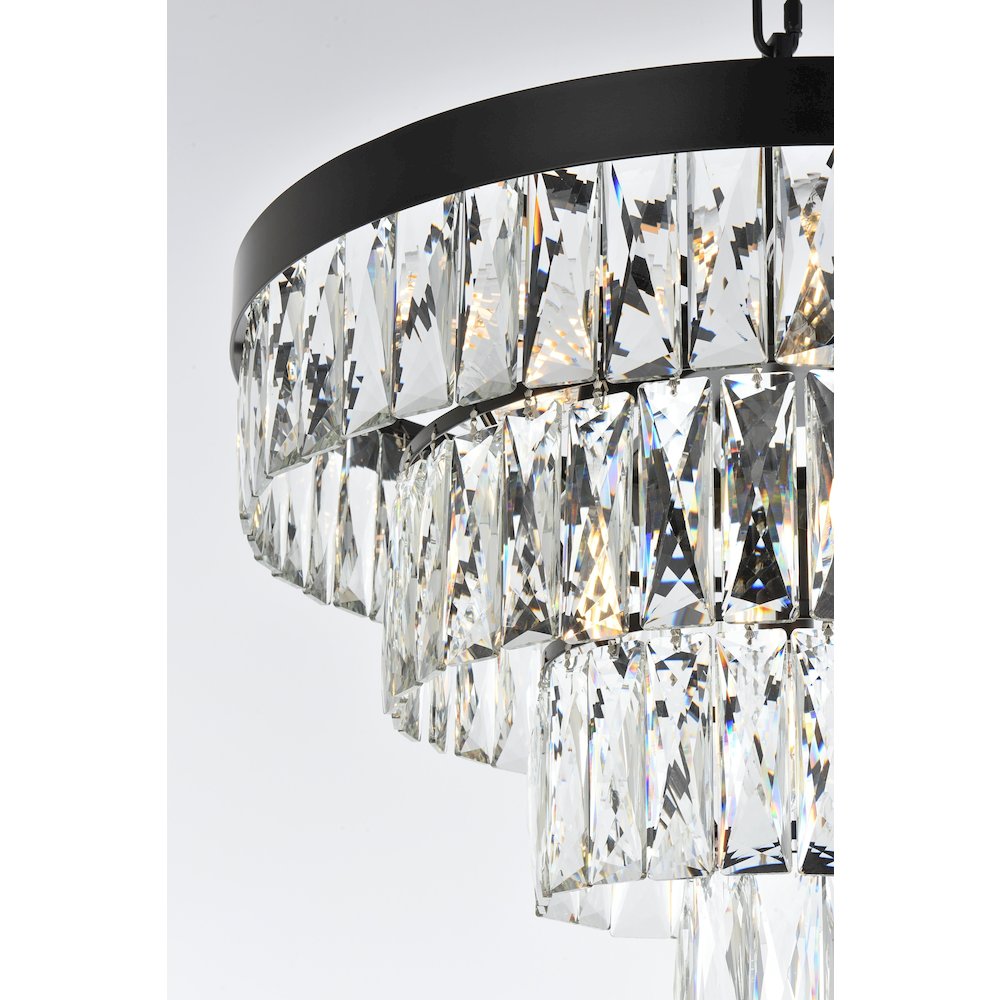 Josephine 20 Inch Round Chandelier In Black