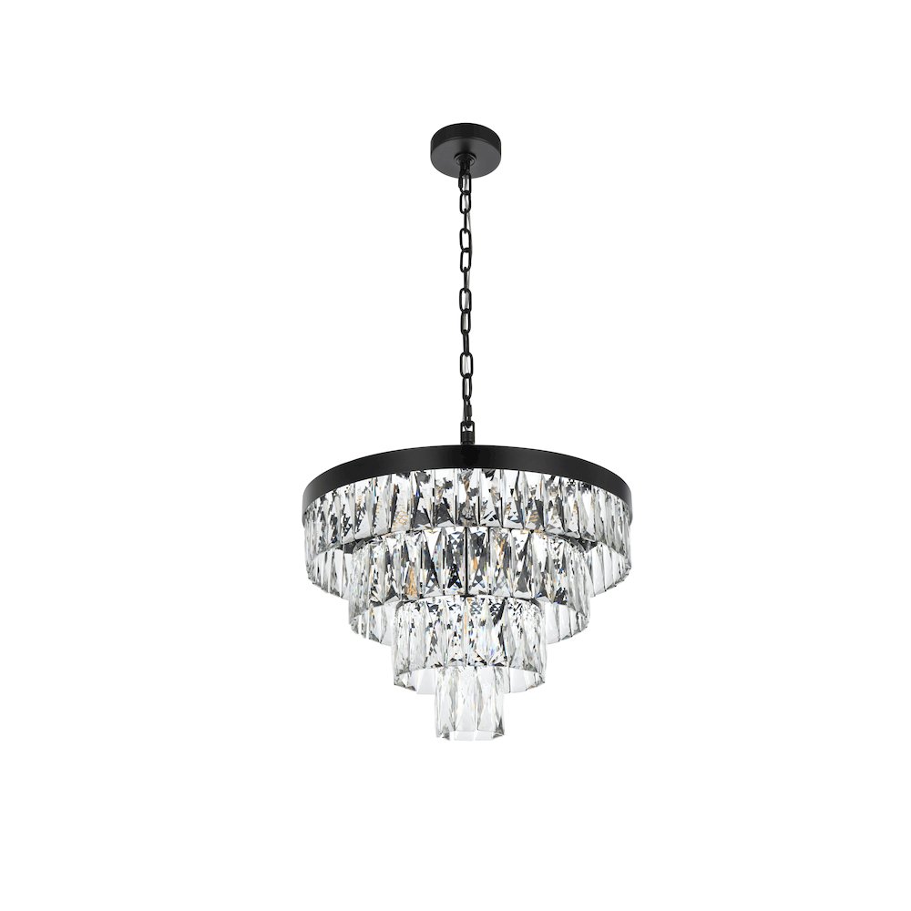 Josephine 20 Inch Round Chandelier In Black