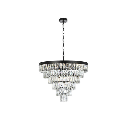 Josephine 27 Inch Round Chandelier In Black