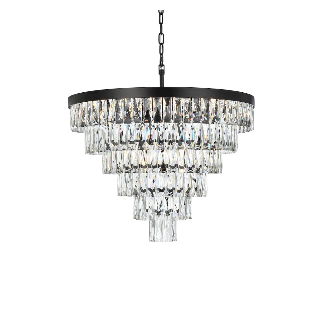 Josephine 27 Inch Round Chandelier In Black