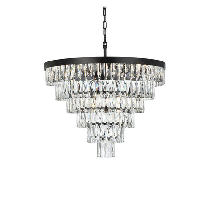 Josephine 27 Inch Round Chandelier In Black