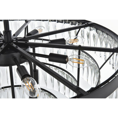 Josephine 27 Inch Round Chandelier In Black