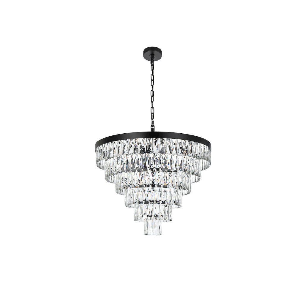 Josephine 27 Inch Round Chandelier In Black