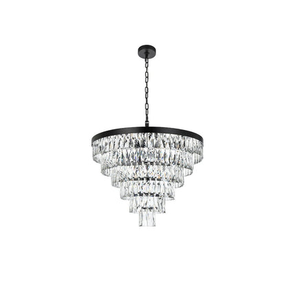 Josephine 27 Inch Round Chandelier In Black