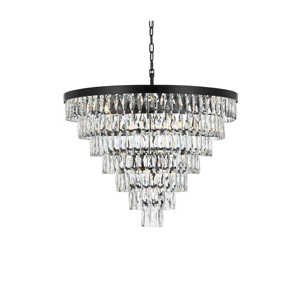 Josephine 32 Inch Round Chandelier In Black