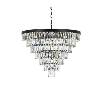 Josephine 32 Inch Round Chandelier In Black
