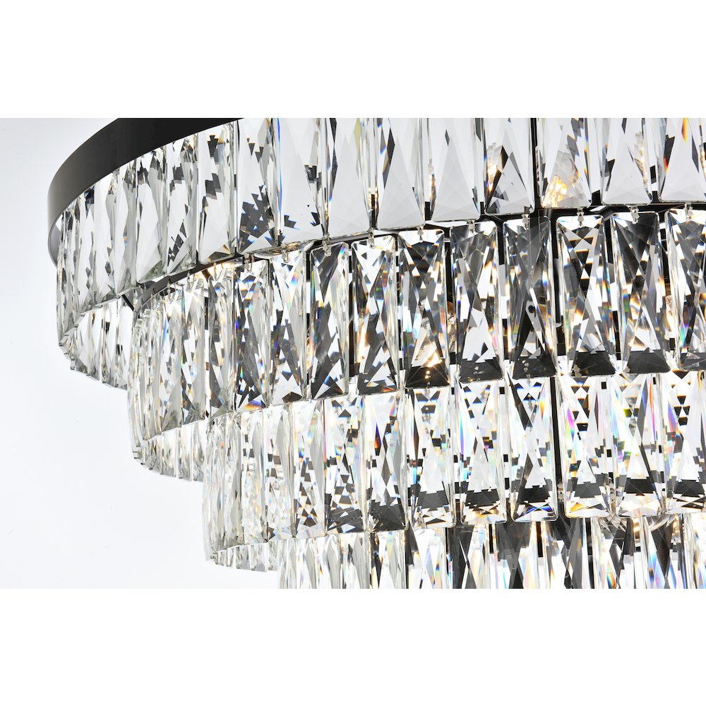 Josephine 32 Inch Round Chandelier In Black