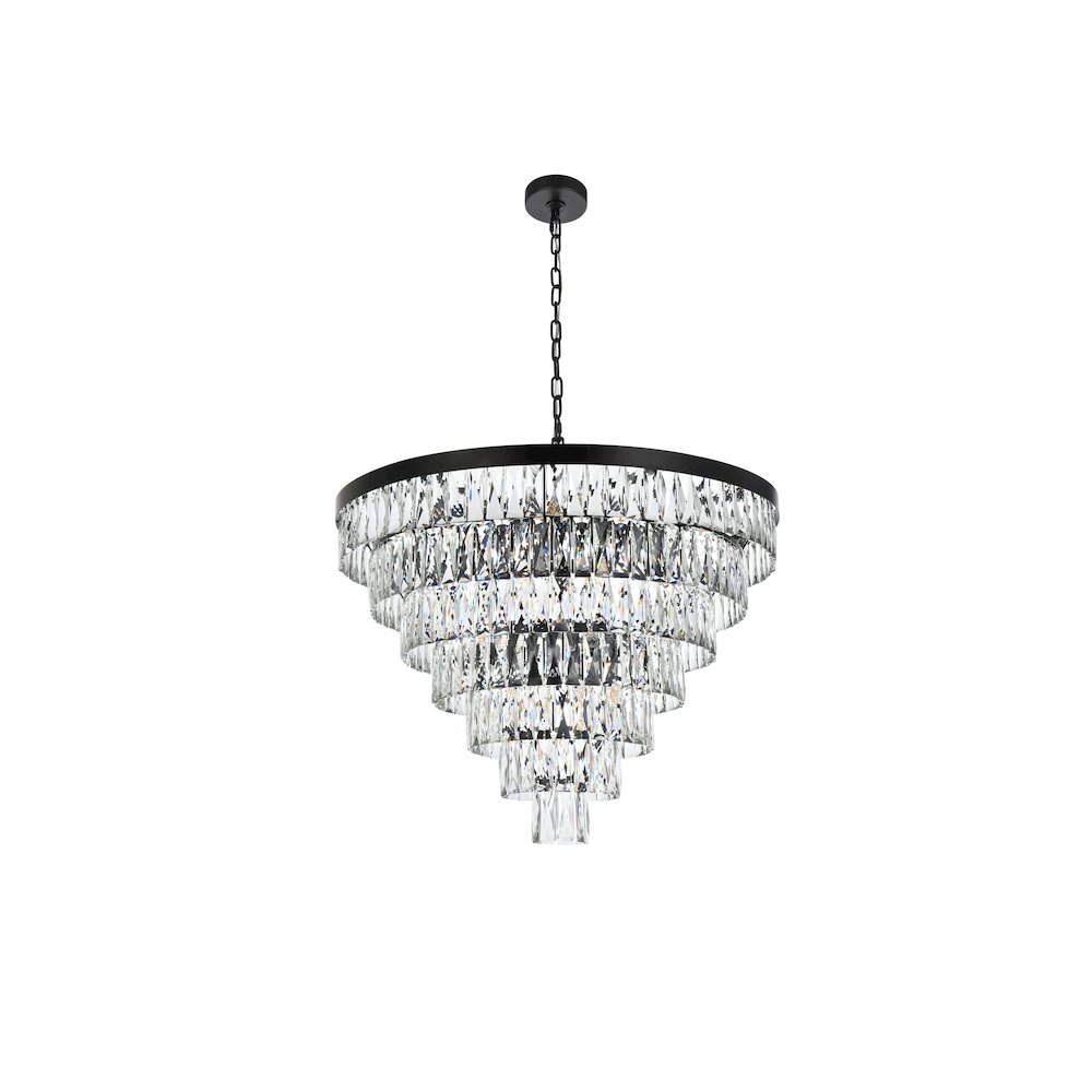 Josephine 32 Inch Round Chandelier In Black