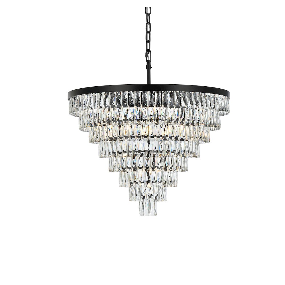 Josephine 36 Inch Round Chandelier In Black