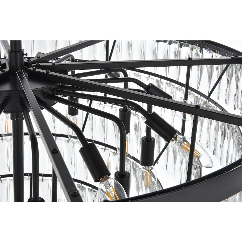 Josephine 36 Inch Round Chandelier In Black