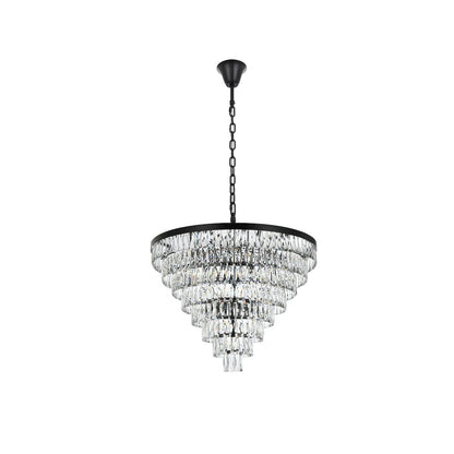 Josephine 36 Inch Round Chandelier In Black