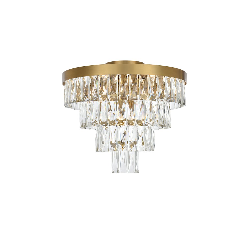 Josephine 18 Inch Flush Mount In Satin Gold