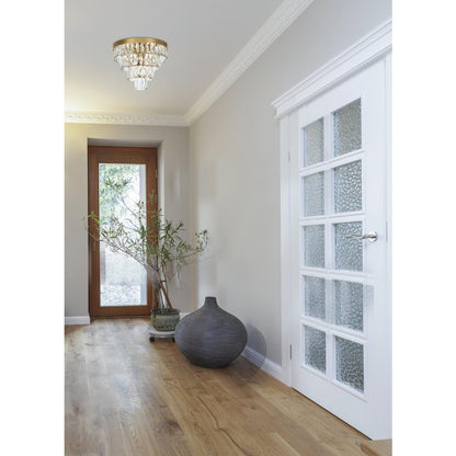 Josephine 18 Inch Flush Mount In Satin Gold