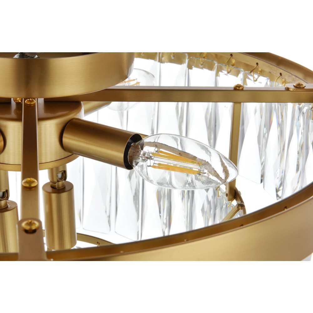 Josephine 18 Inch Flush Mount In Satin Gold