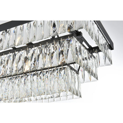 Josephine 36 Inch Rectangular Rectangular Chandelier In Black