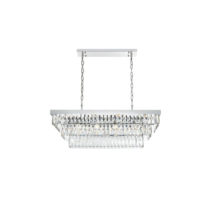 Josephine 36 Inch Rectangular Chandelier In Chrome