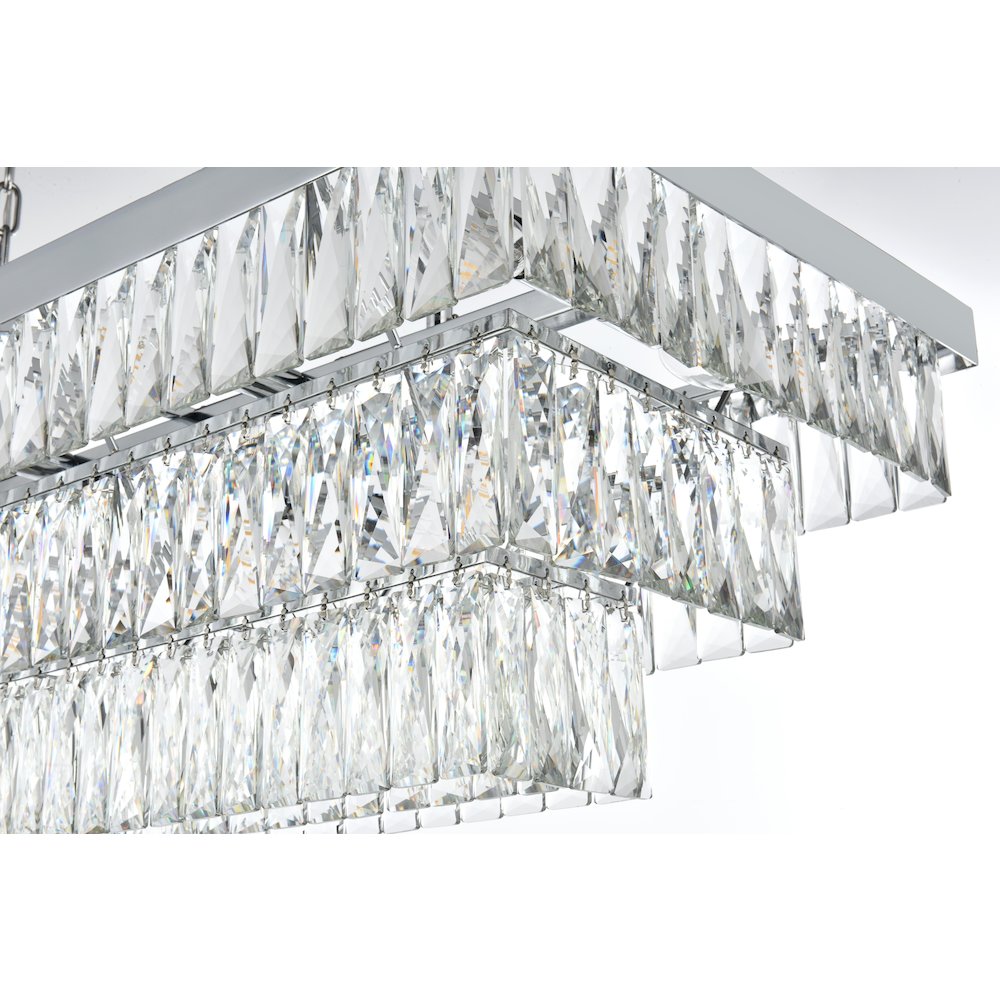 Josephine 36 Inch Rectangular Chandelier In Chrome