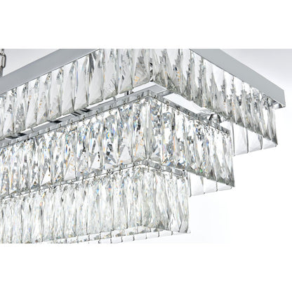 Josephine 36 Inch Rectangular Chandelier In Chrome