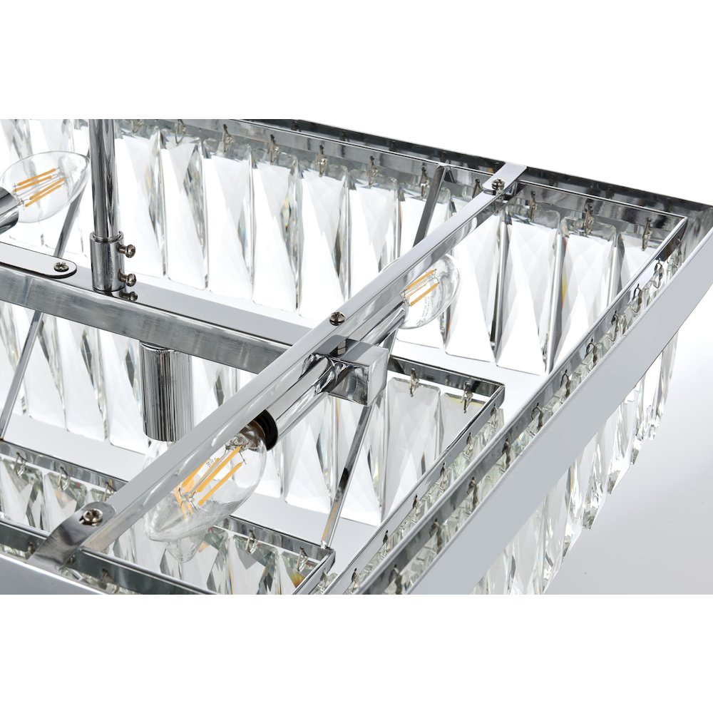 Josephine 36 Inch Rectangular Chandelier In Chrome