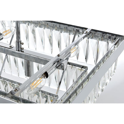 Josephine 36 Inch Rectangular Chandelier In Chrome