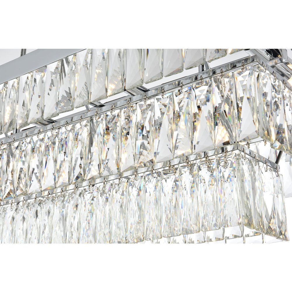 Josephine 36 Inch Rectangular Chandelier In Chrome