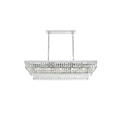 Josephine 48 Inch Rectangular Chandelier In Chrome
