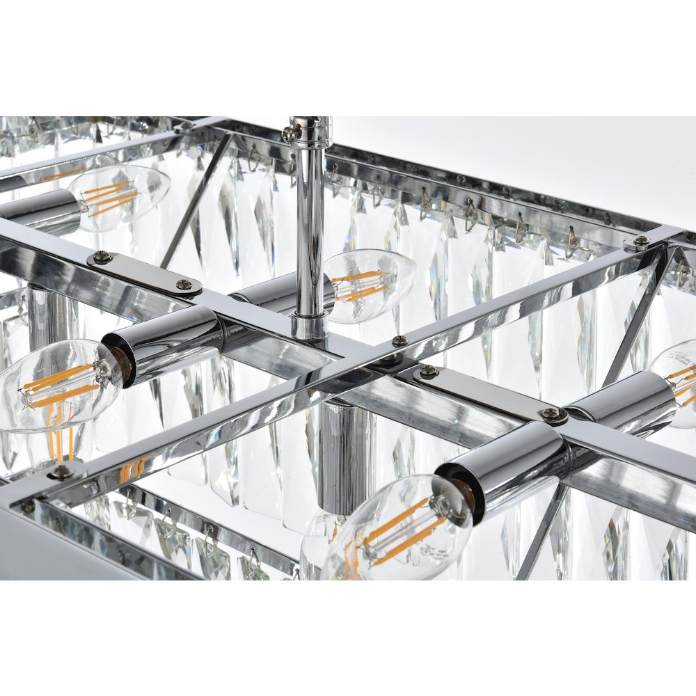 Josephine 48 Inch Rectangular Chandelier In Chrome