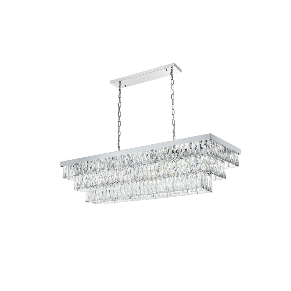 Josephine 48 Inch Rectangular Chandelier In Chrome