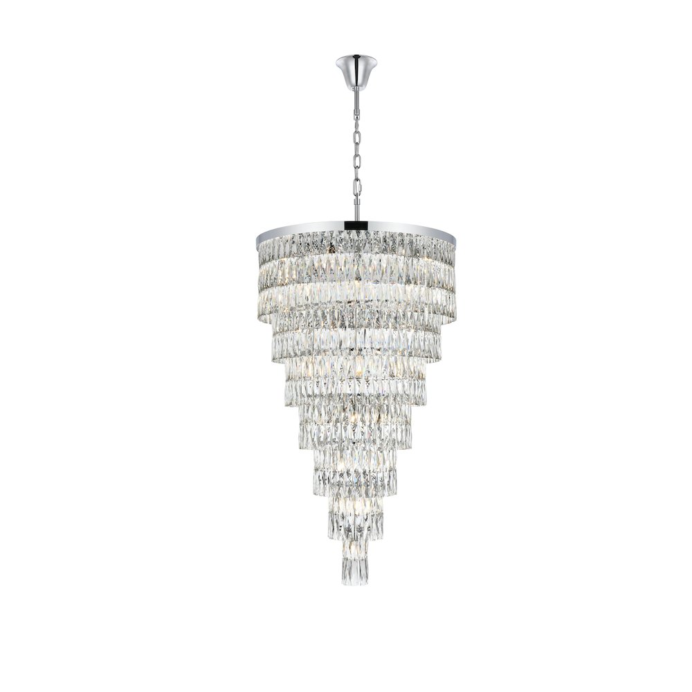 Josephine 32 Inch Rectangular Chandelier In Chrome