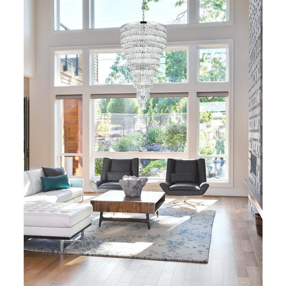 Josephine 32 Inch Rectangular Chandelier In Chrome