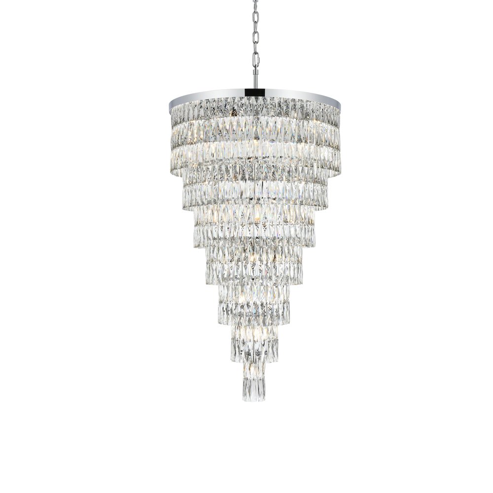 Josephine 32 Inch Rectangular Chandelier In Chrome