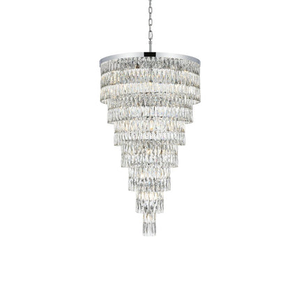Josephine 32 Inch Rectangular Chandelier In Chrome