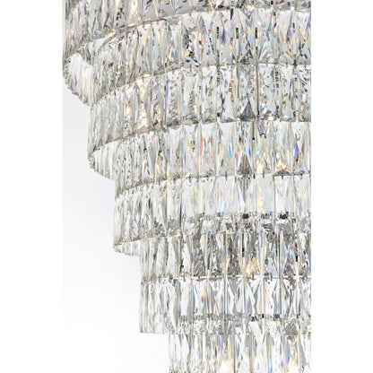 Josephine 32 Inch Rectangular Chandelier In Chrome
