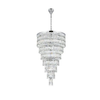 Josephine 32 Inch Rectangular Chandelier In Chrome