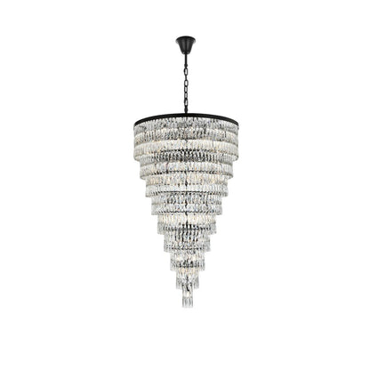 Josephine 41 Inch Rectangular Chandelier In Black