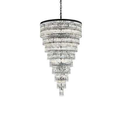 Josephine 41 Inch Rectangular Chandelier In Black