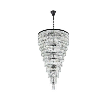 Josephine 41 Inch Rectangular Chandelier In Black