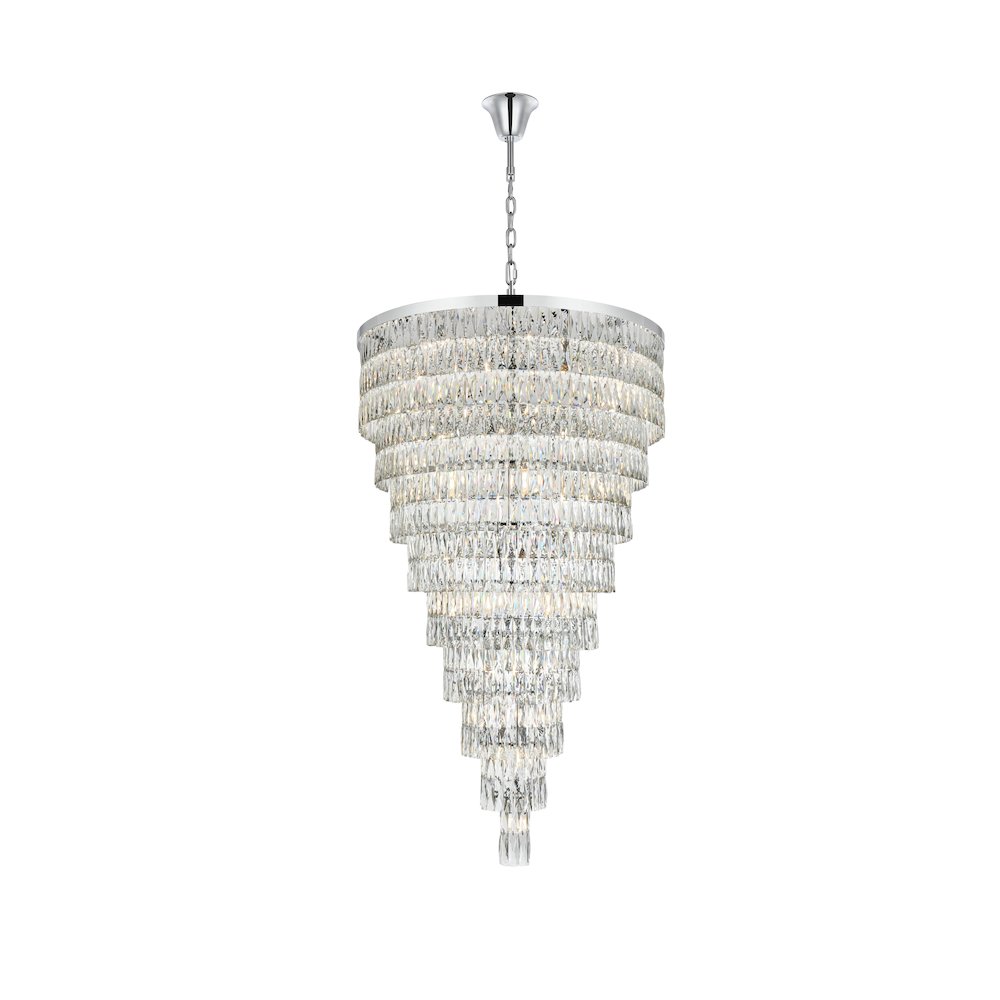 Josephine 41 Inch Rectangular Chandelier In Chrome