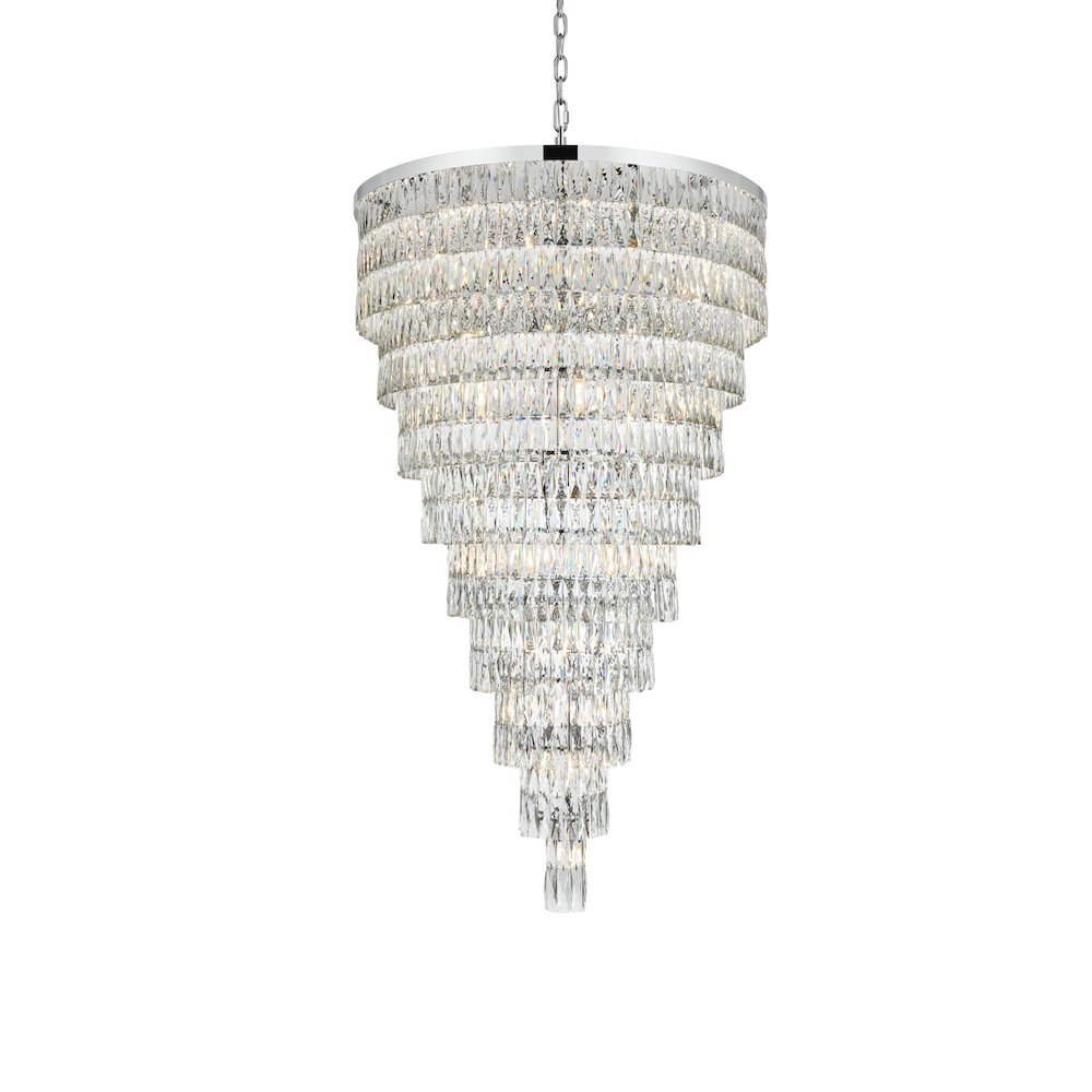 Josephine 41 Inch Rectangular Chandelier In Chrome
