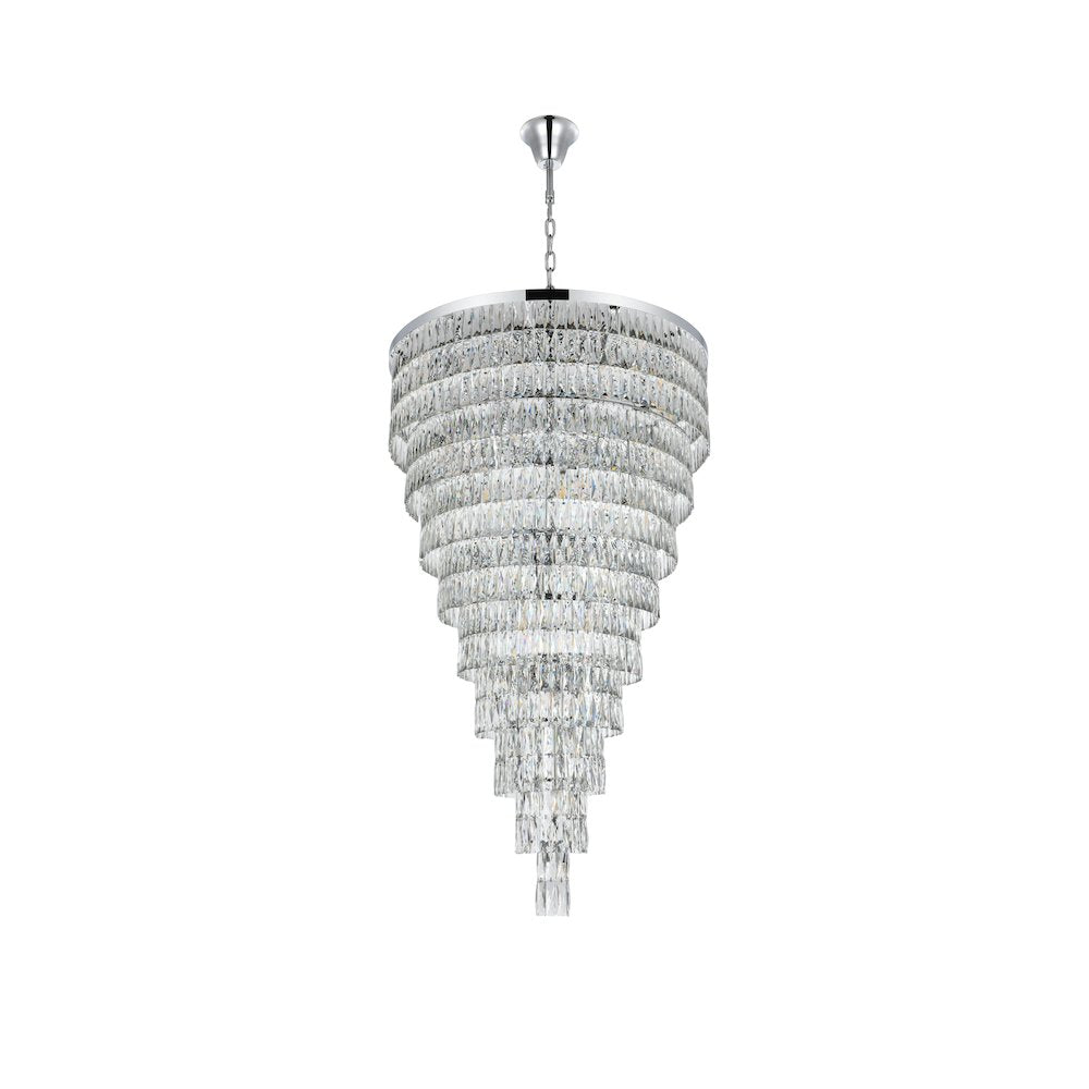 Josephine 41 Inch Rectangular Chandelier In Chrome