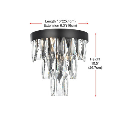 Josephine 10 Inch Wall Sconce In Black