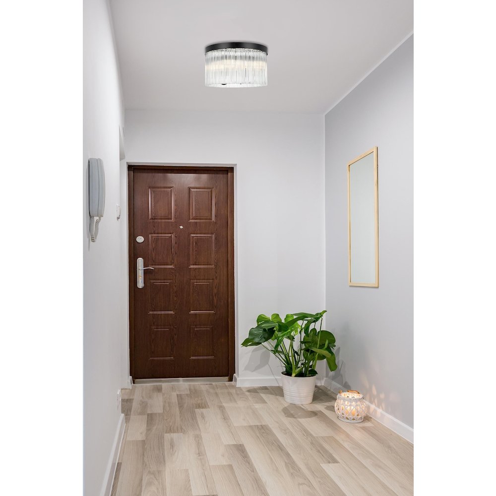 Harlow 16 Inch Flush Mount In Black