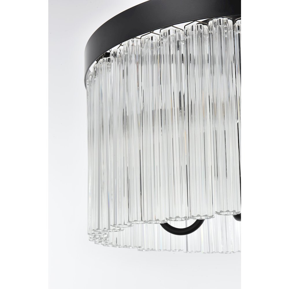 Harlow 16 Inch Flush Mount In Black