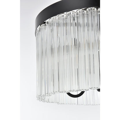 Harlow 16 Inch Flush Mount In Black