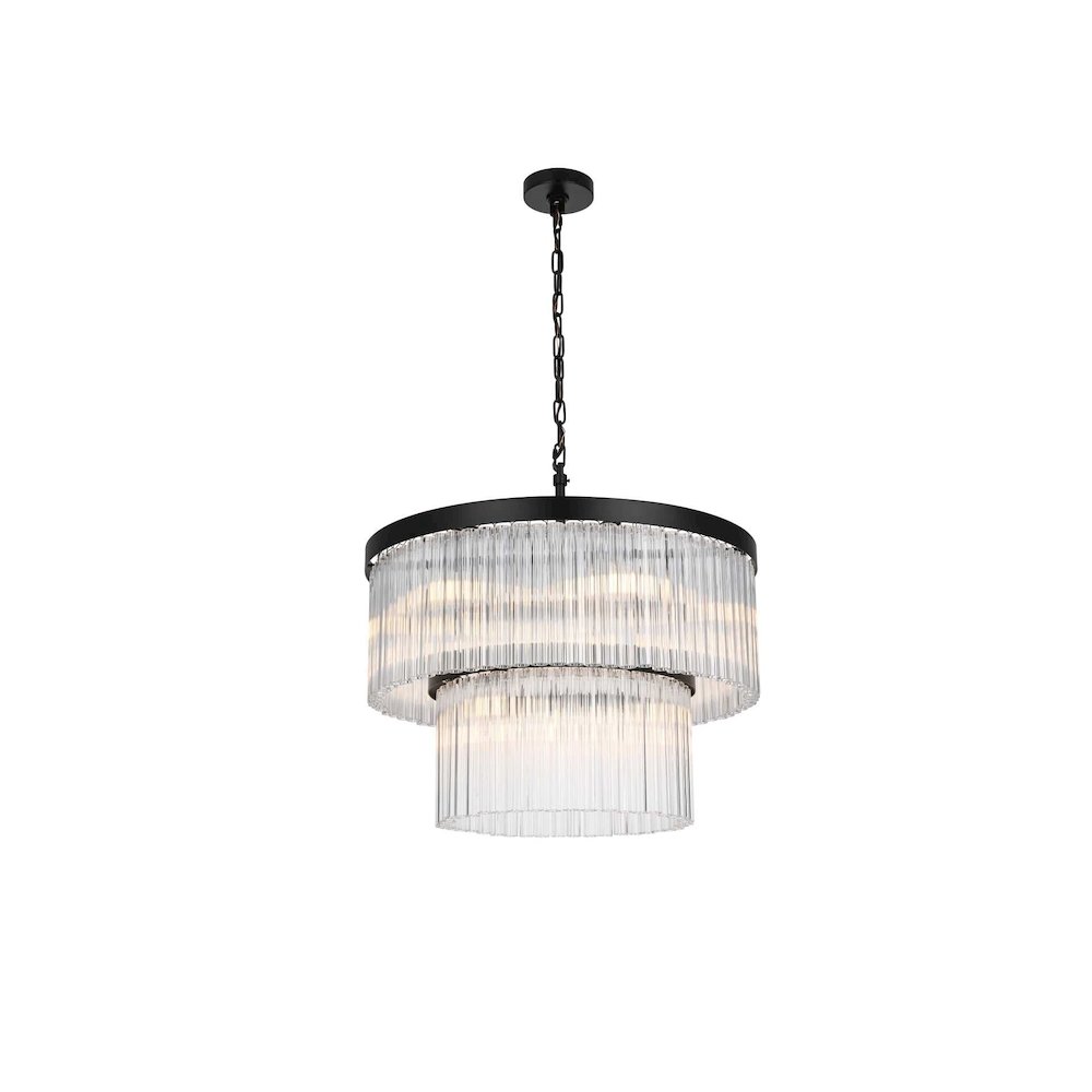 Harlow 24 inch Chandelier in Black