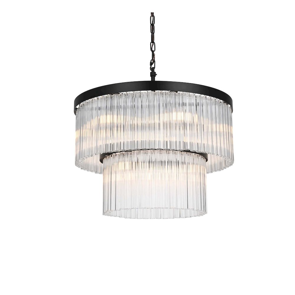 Harlow 24 inch Chandelier in Black