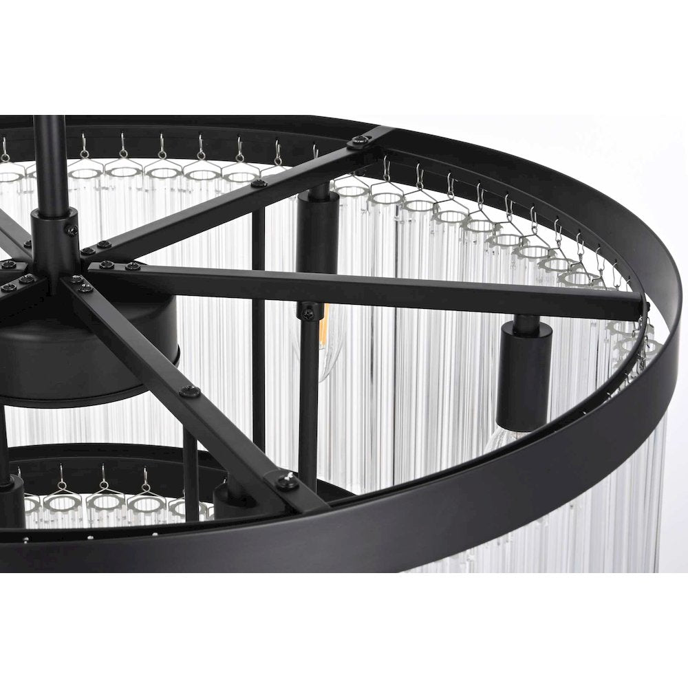 Harlow 24 inch Chandelier in Black