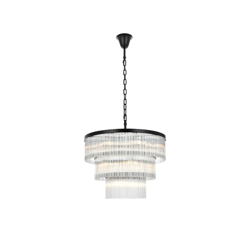 Harlow 32 Inch Chandelier In Black