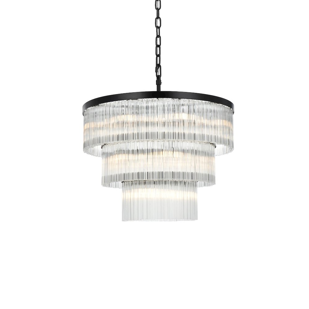 Harlow 32 Inch Chandelier In Black